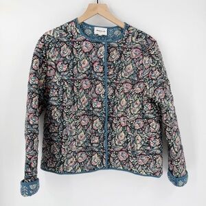 Maison 123 Paris Floral Quilted Boxy Jacket Cotton 42 US 12 Spring Sustainable